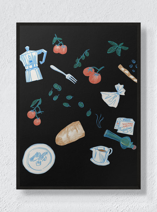 THE CULINARY COMPASS - Black Frame