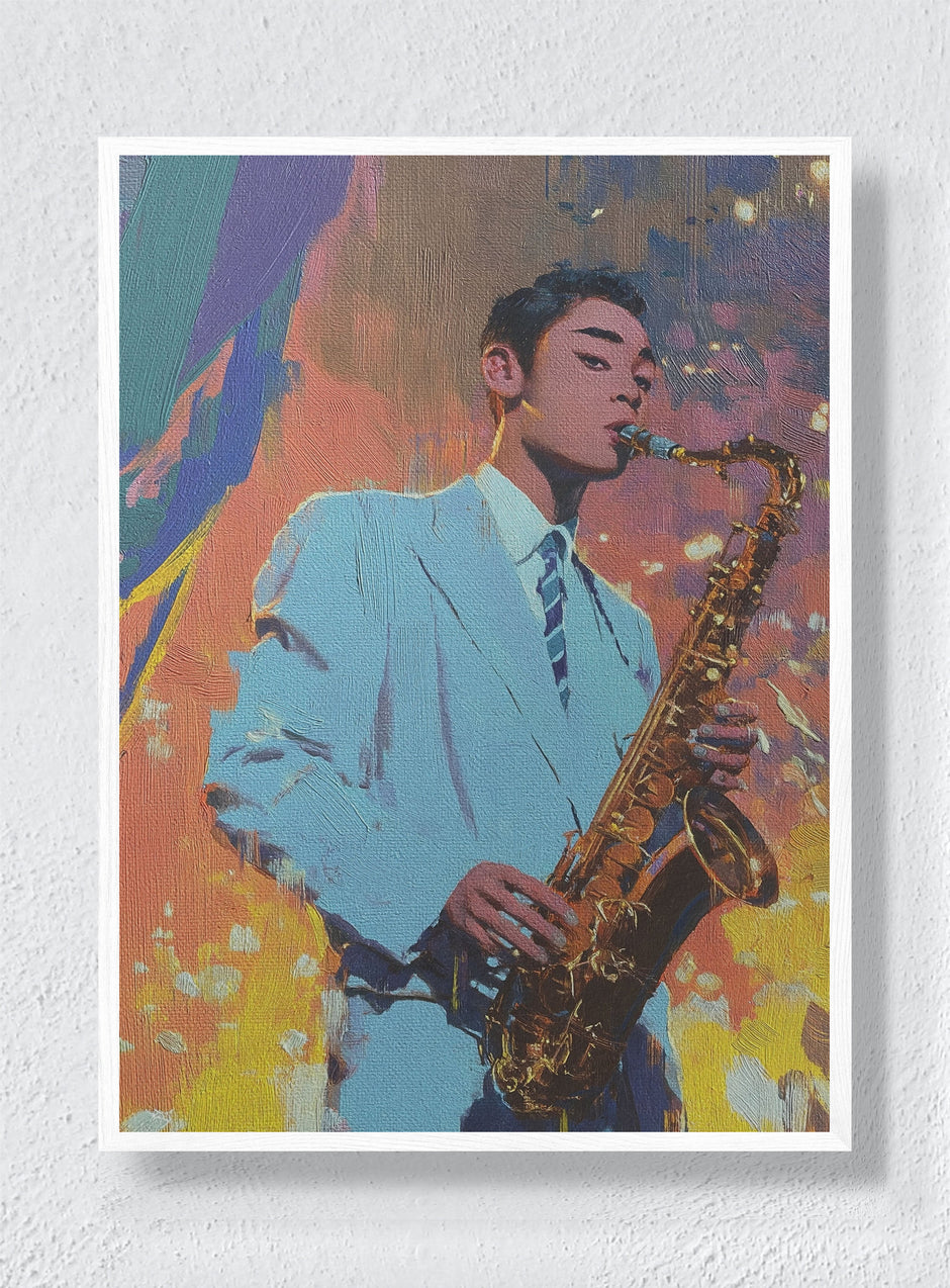 PIXEL JAZZ - White Frame