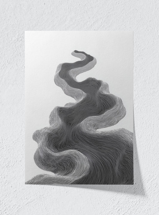 TOPOGRAPHIC FLOW - Unframed