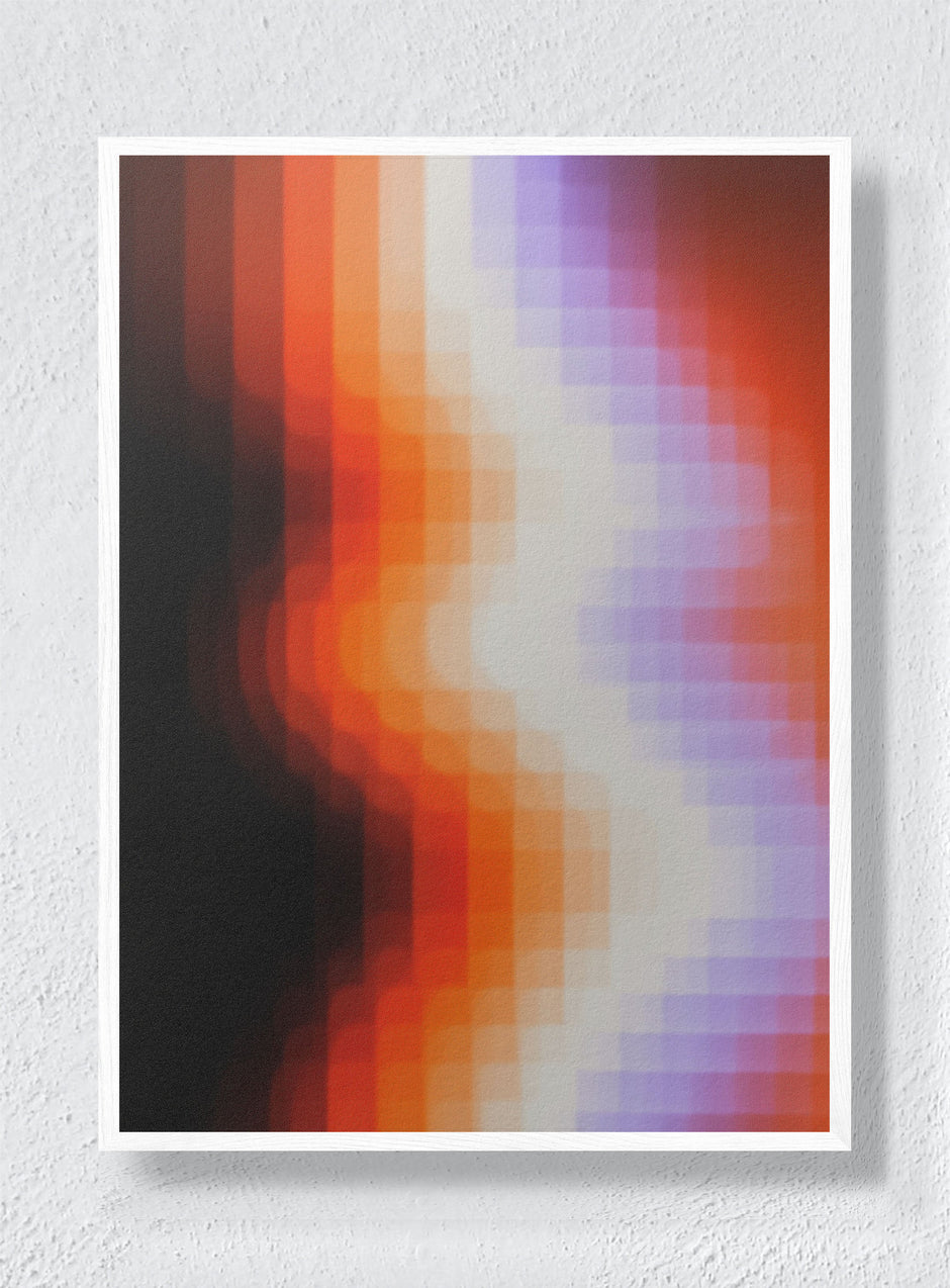 RAINBOW IN REPOSE - White Frame