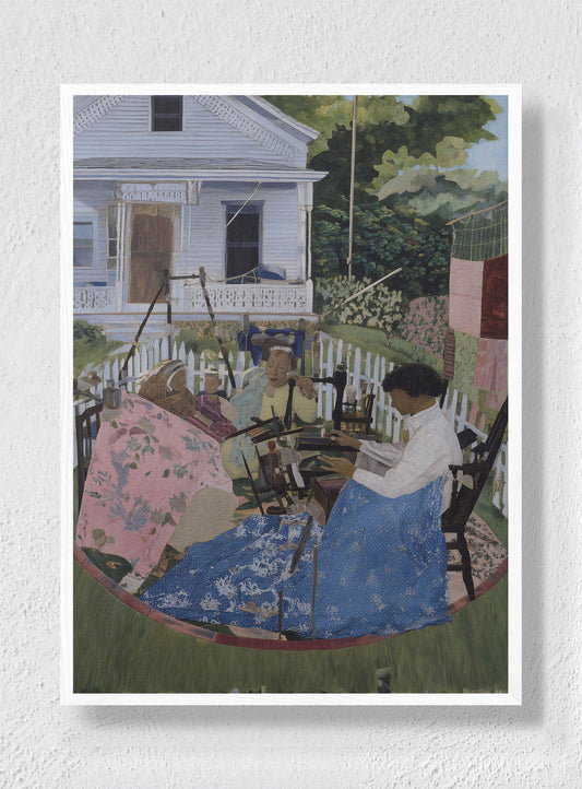 TWO WOMEN AND A WARM DAY - White Frame