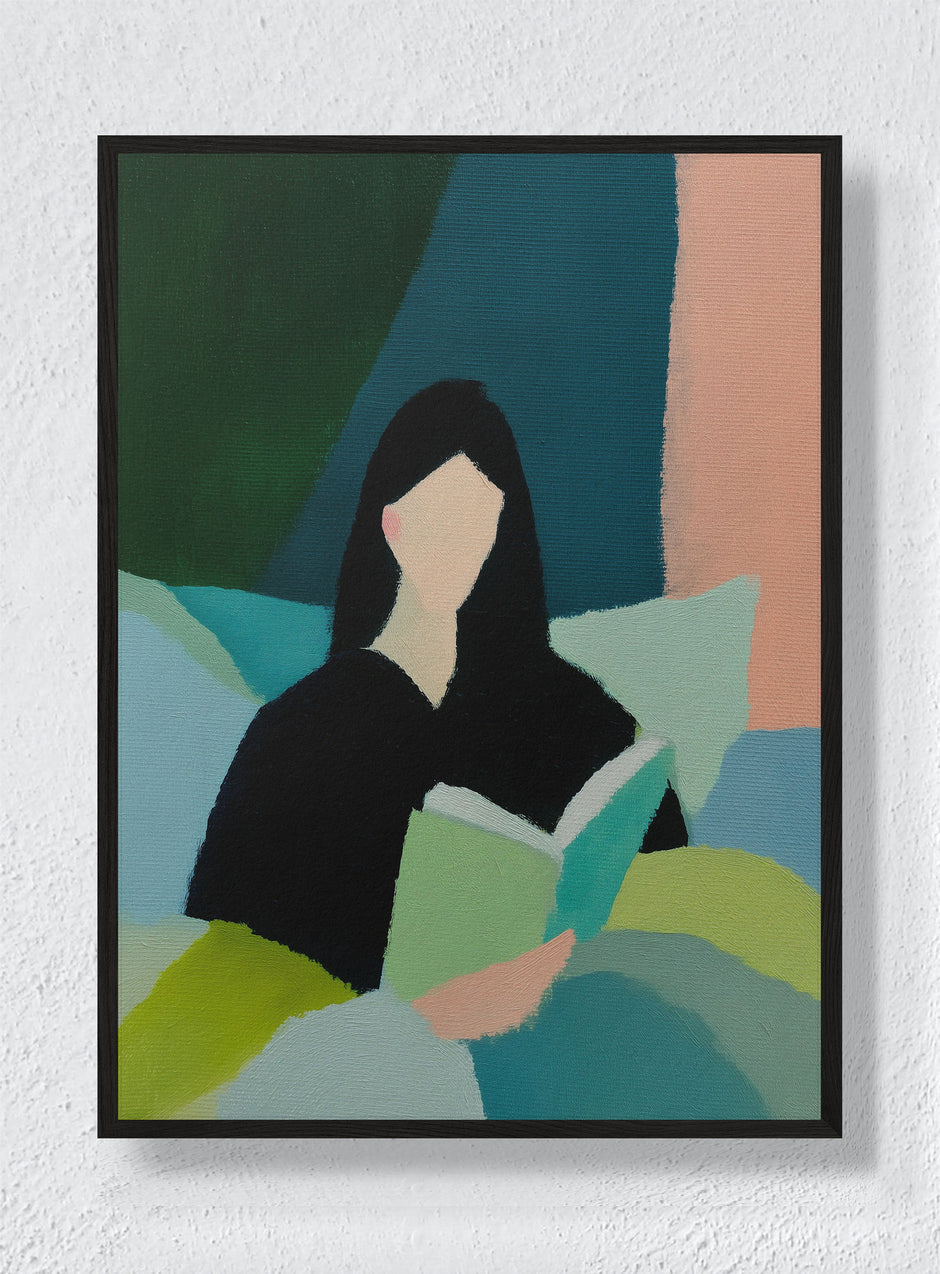 RESTFUL STUDY IN PASTEL - Black Frame