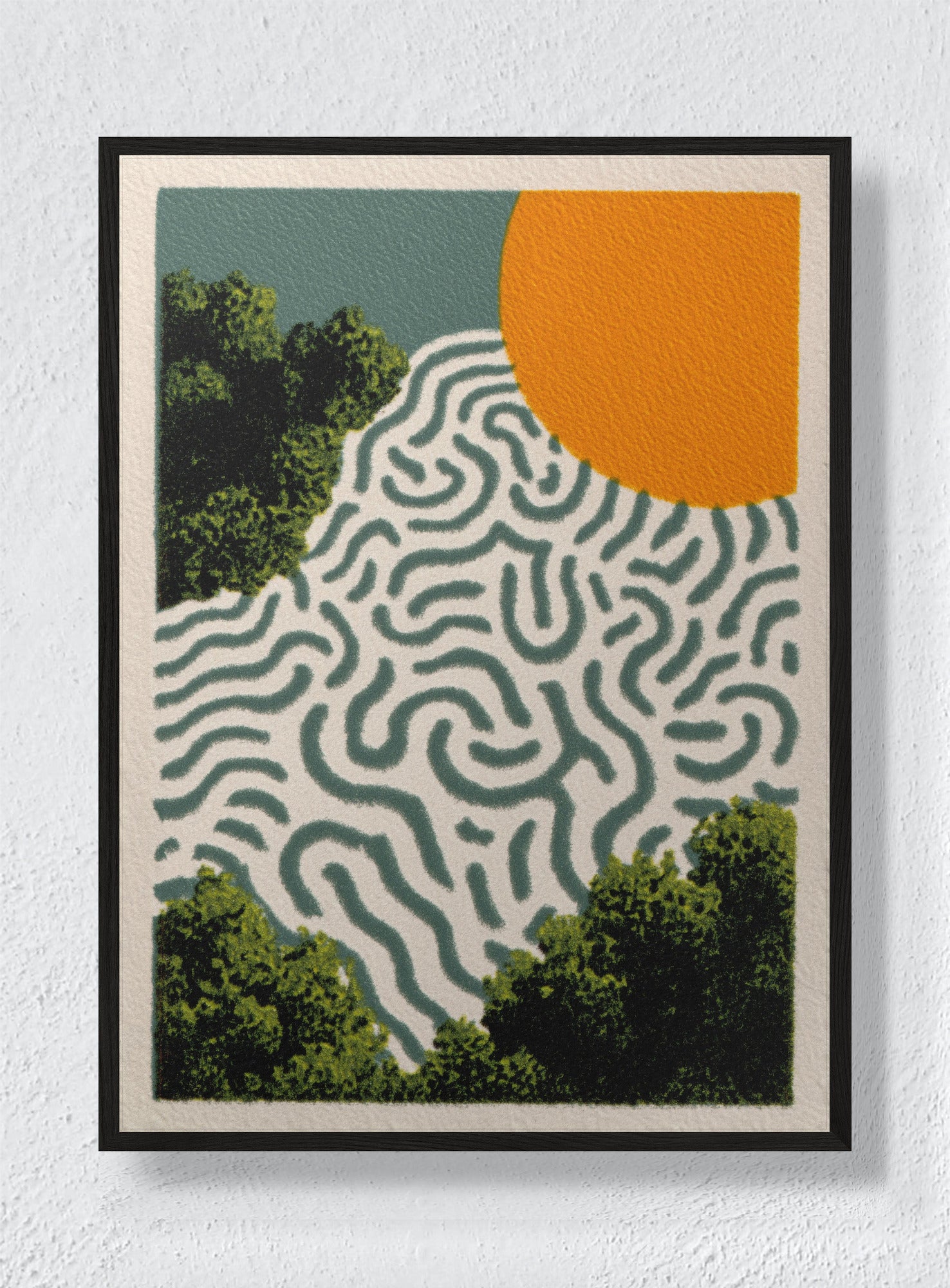 SPHERES AND UNFINISHED LANGUAGE - Black Frame