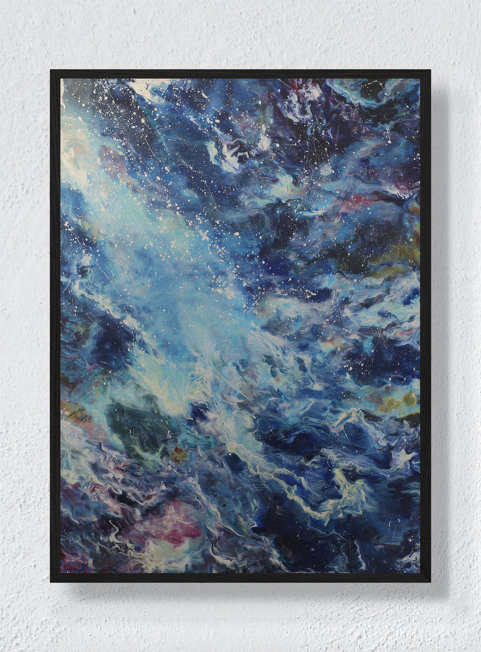 A COLLAPSE OF LIGHT INTO WATER - Black Frame