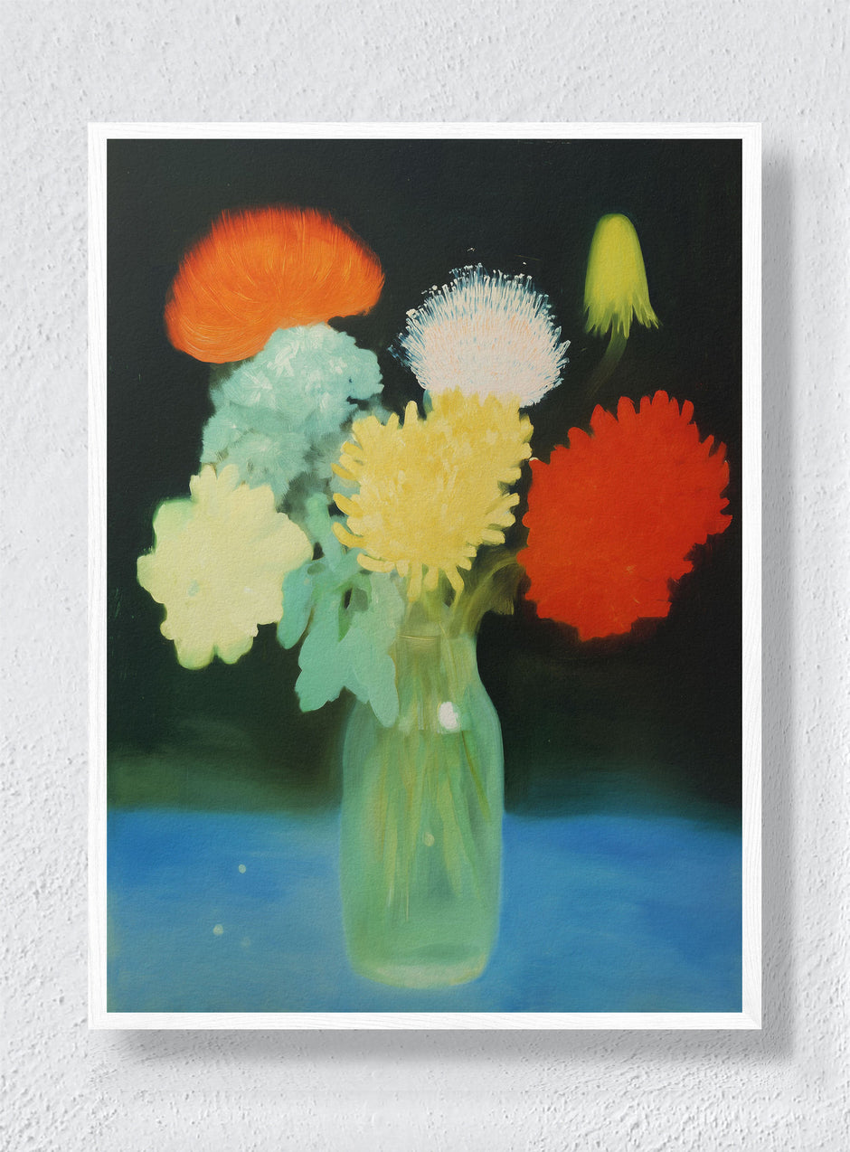 THE UNTRANSLATED FLOWERS - White Frame