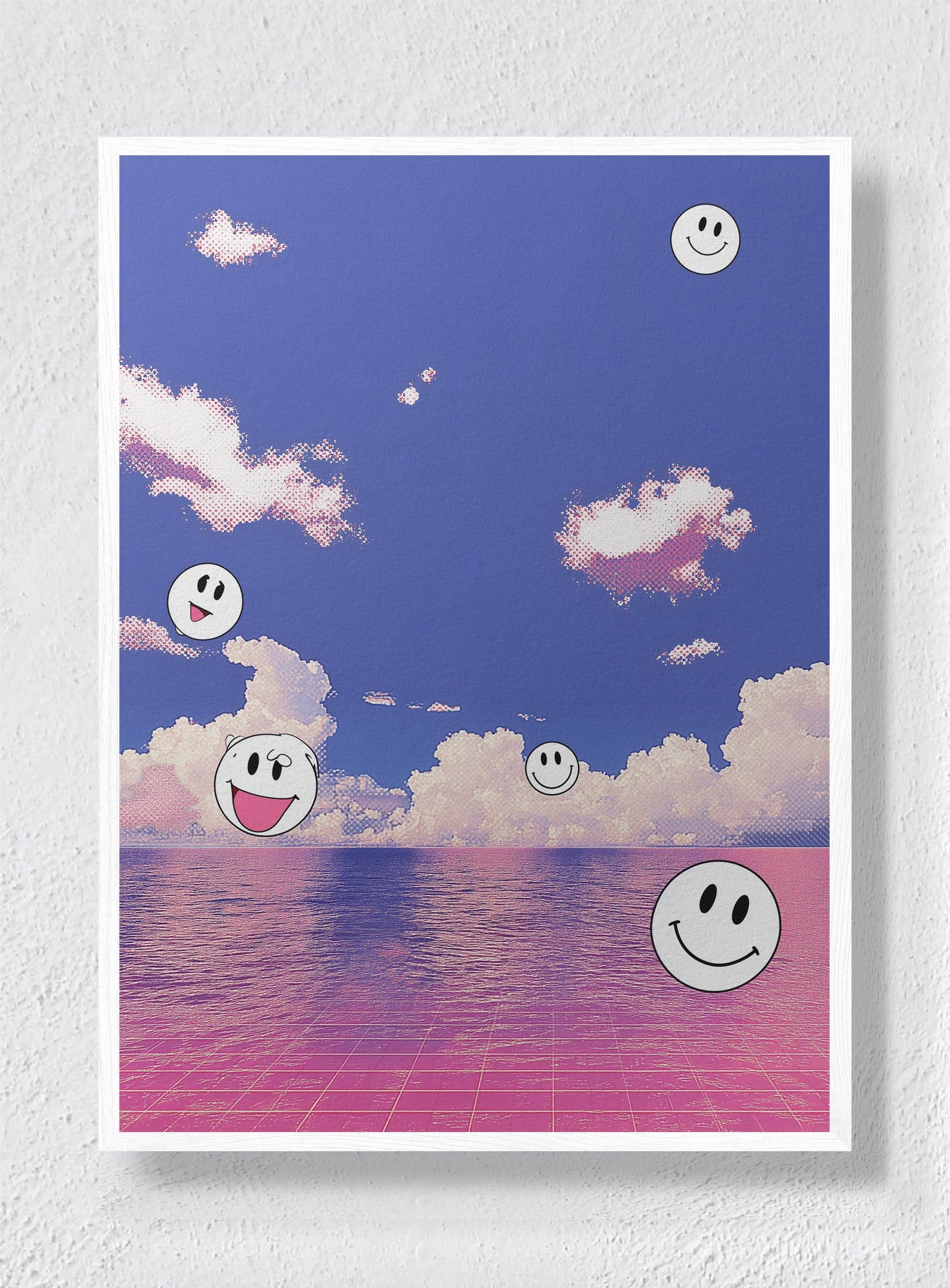 PINK SEA OF GOOD VIBES - White Frame