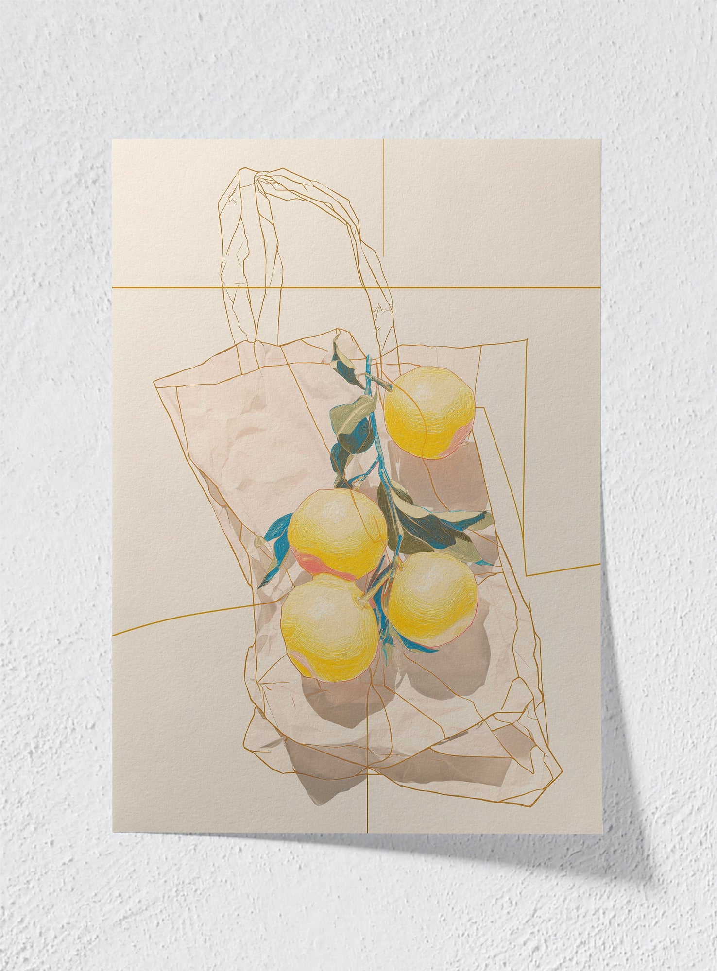 LEMONS IN A QUIET CONTAINER - Unframed