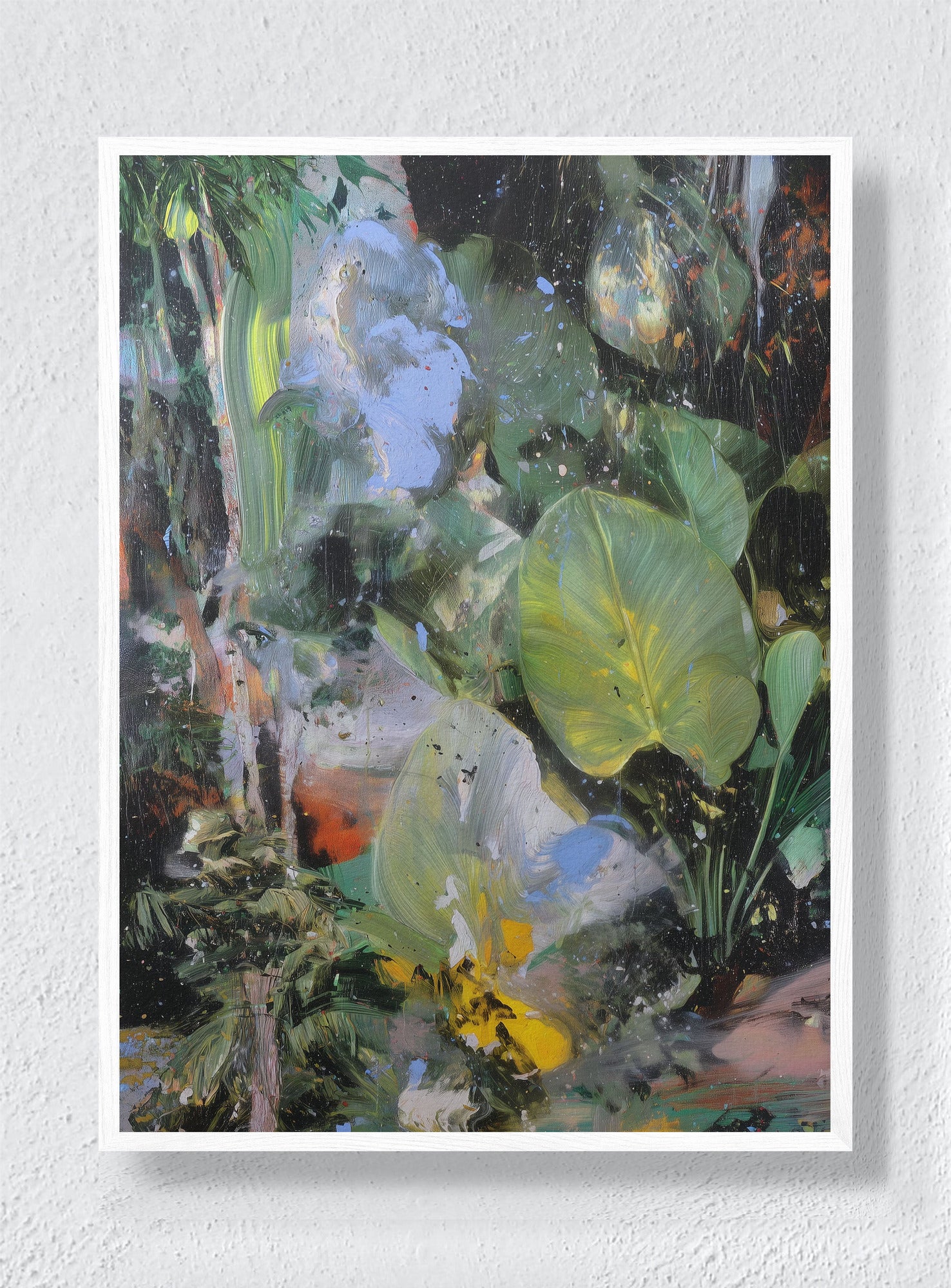 THE GARDEN AFTER RAIN - White Frame