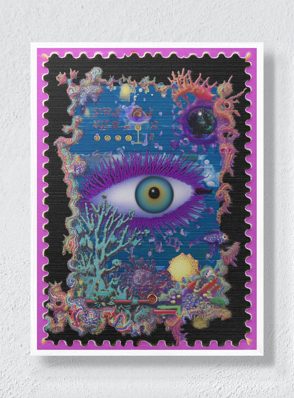 THE EYE THAT DRANK THE OCEAN - White Frame