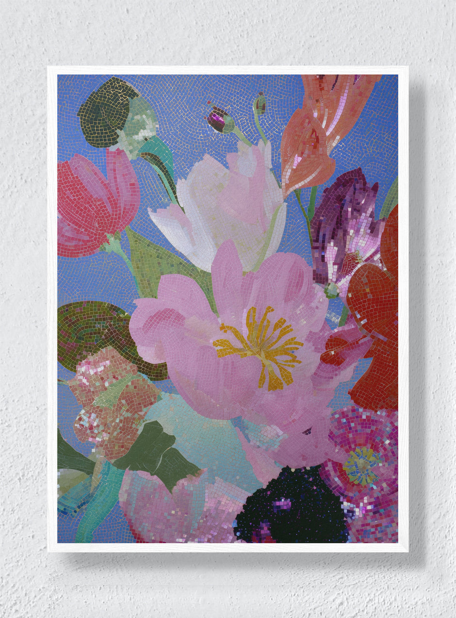 STAINED SKY GARDEN - White Frame