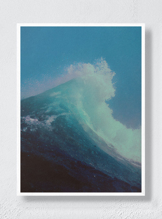 OCEAN, MID-EXHALE - White Frame