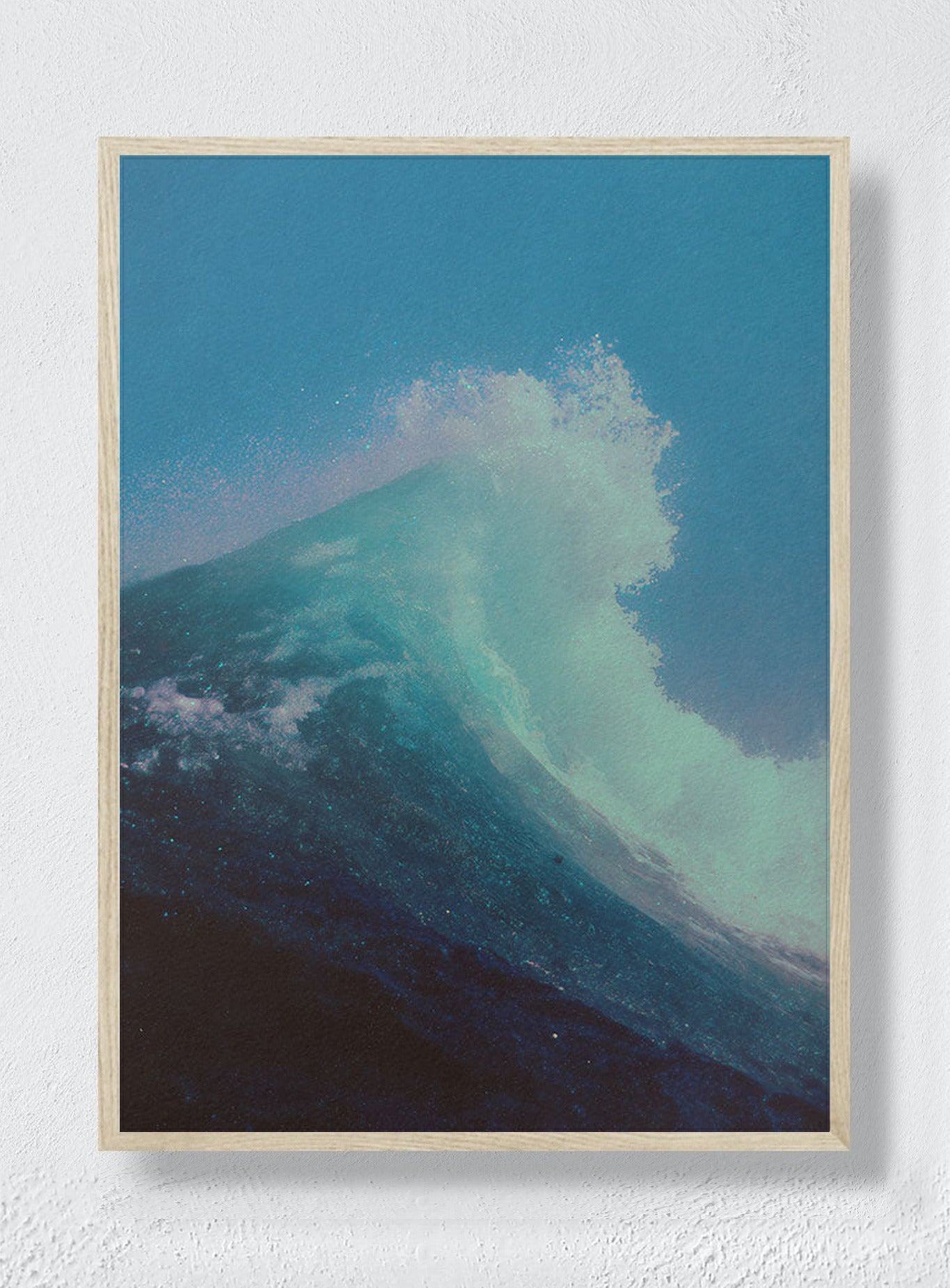 OCEAN, MID-EXHALE - Natural Frame