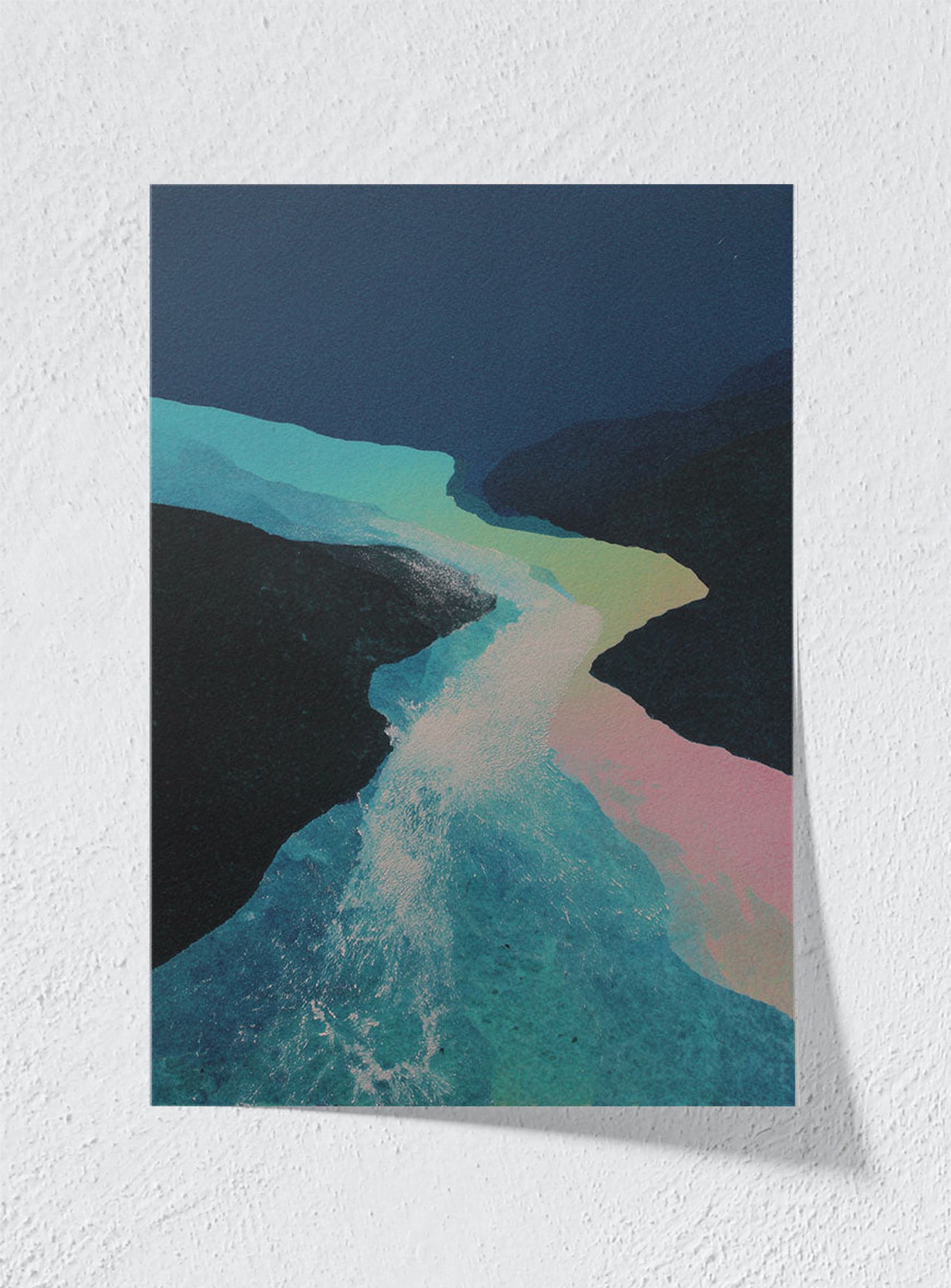 WATER TEACHING ITSELF A SHAPE - Unframed