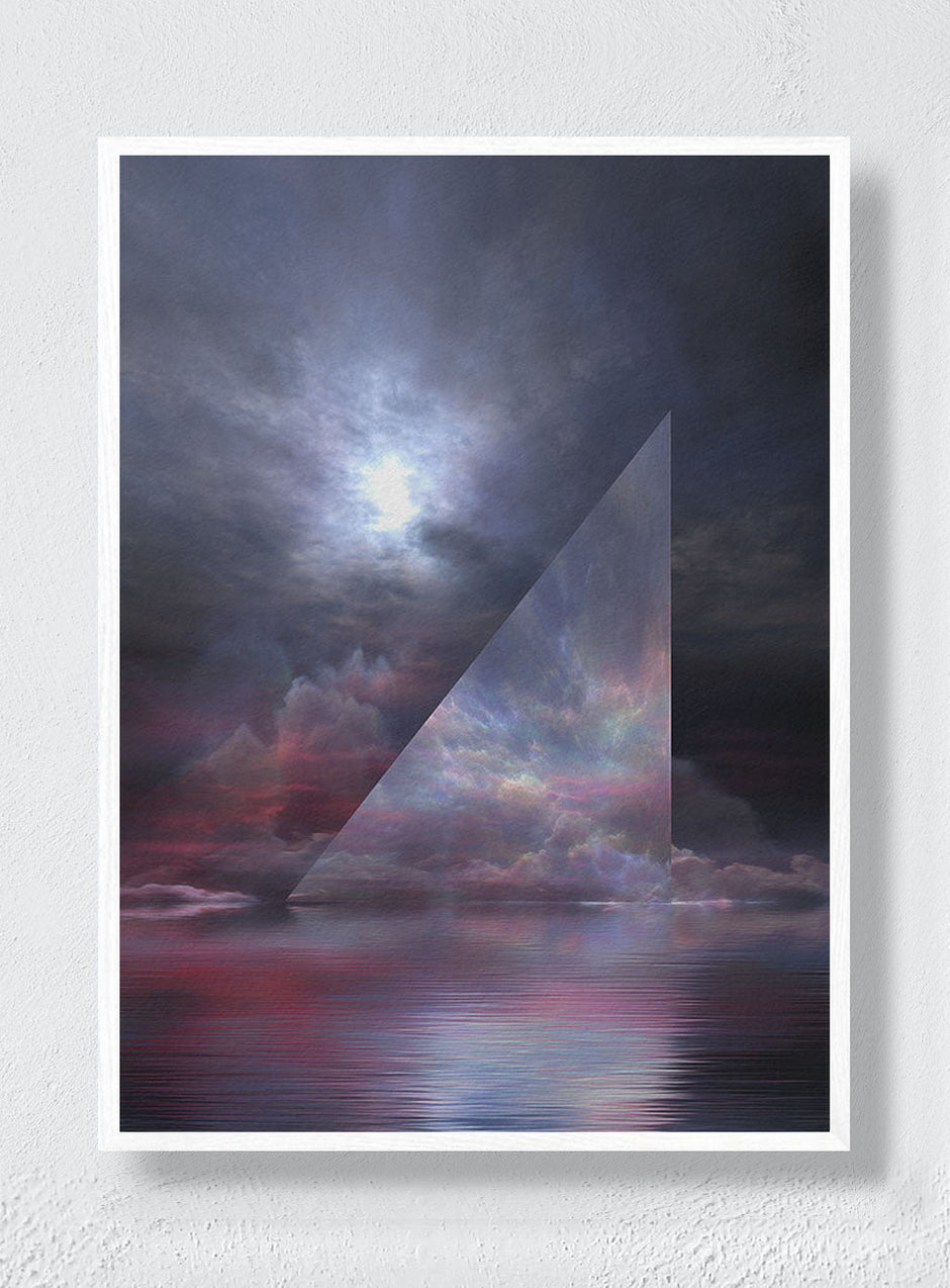 WHERE THE SKY BENDS INWARD - White Frame