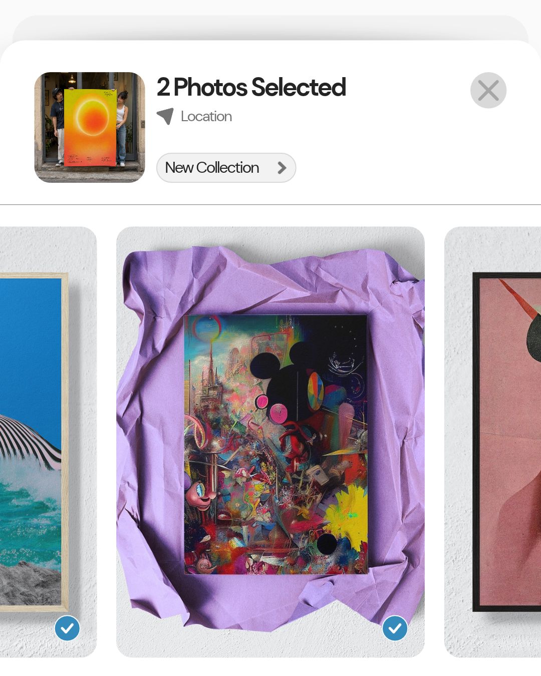 Huedra art print interior supporting mental health charity Mind