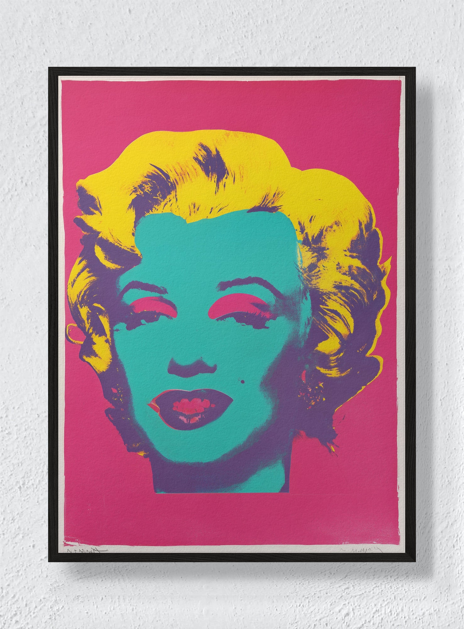 POP PORTRAITURE IN PINK - Black Frame