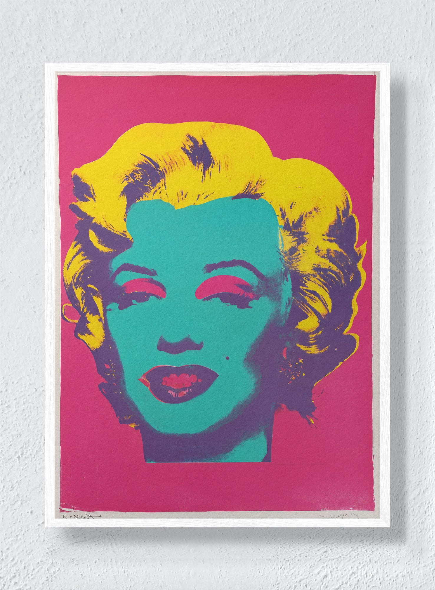 POP PORTRAITURE IN PINK - White Frame