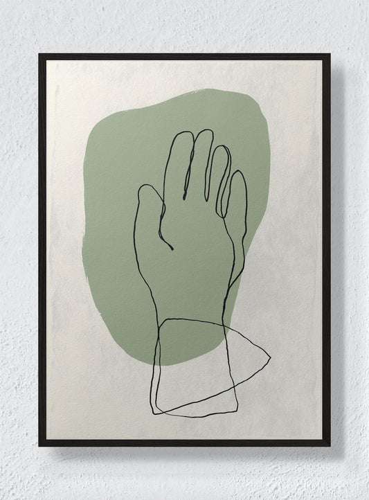 LINE AND LEAF - Black Frame