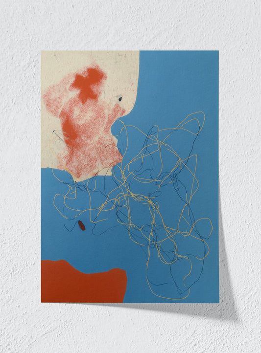 BLUE MAZE - Unframed