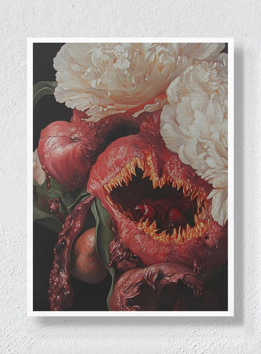 FERAL FLORAL - White Frame