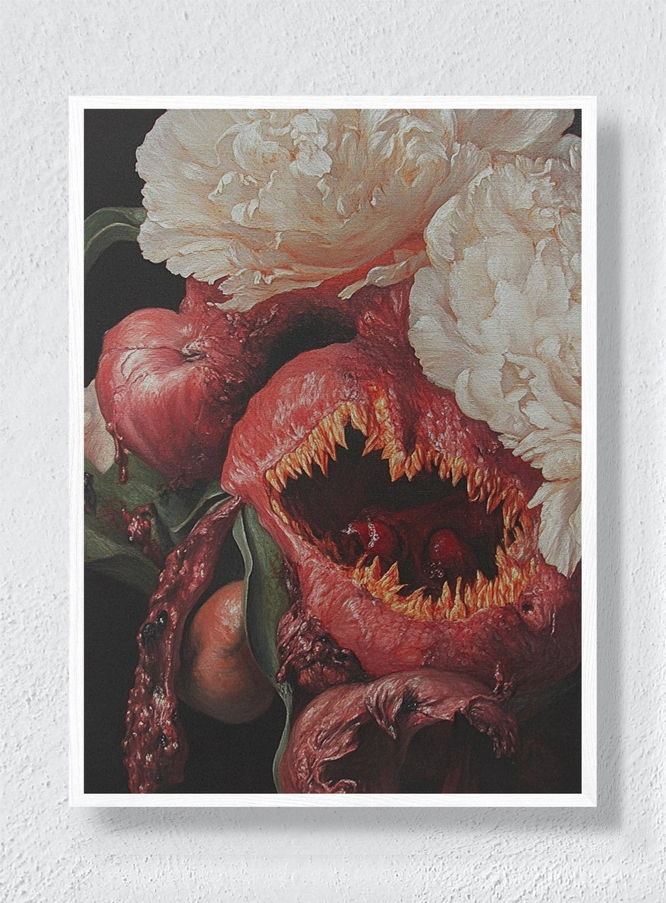 FERAL FLORAL - White Frame