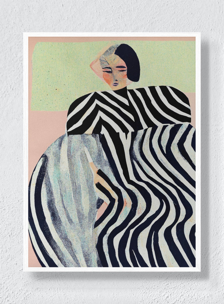 THE HYPNOTIC MUSE - White Frame