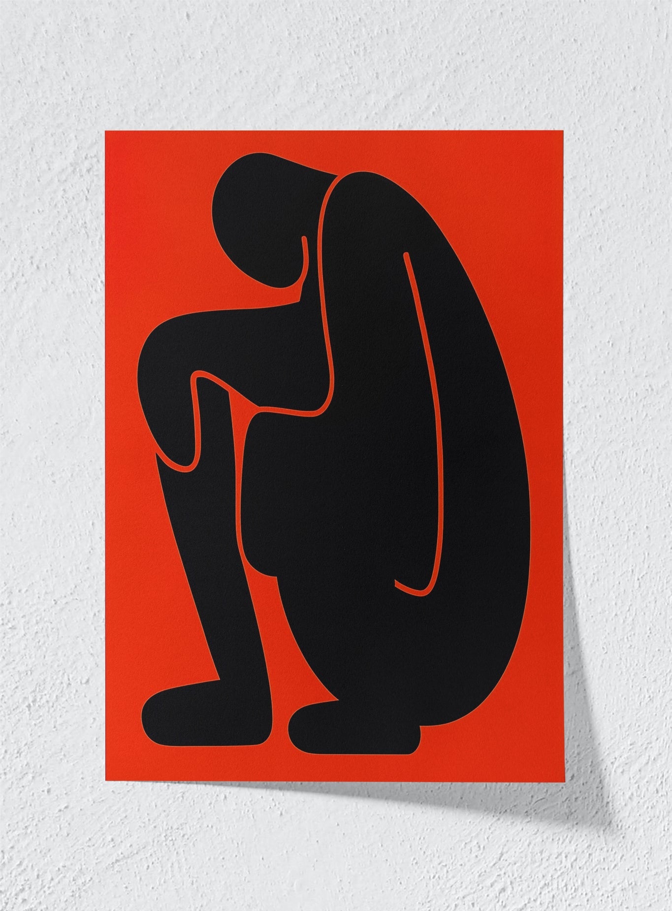 SCARLET CONTEMPLATION - Unframed