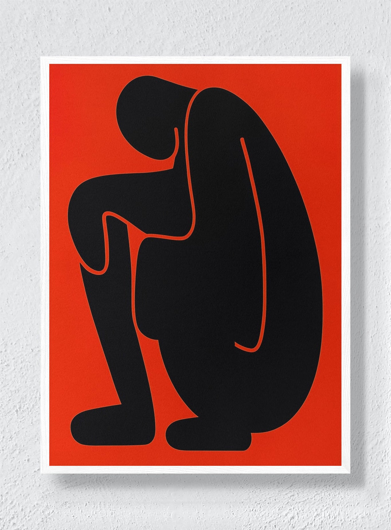 SCARLET CONTEMPLATION - White Frame