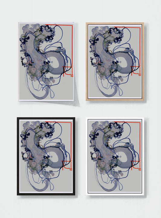 HUEDRA canvas frame comparison - A BLUE LINE REMEMBERS