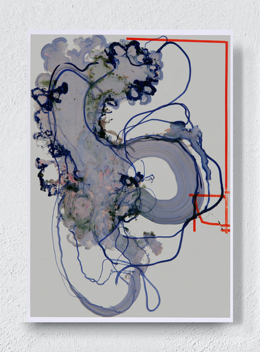 A BLUE LINE REMEMBERS - Unframed canvas