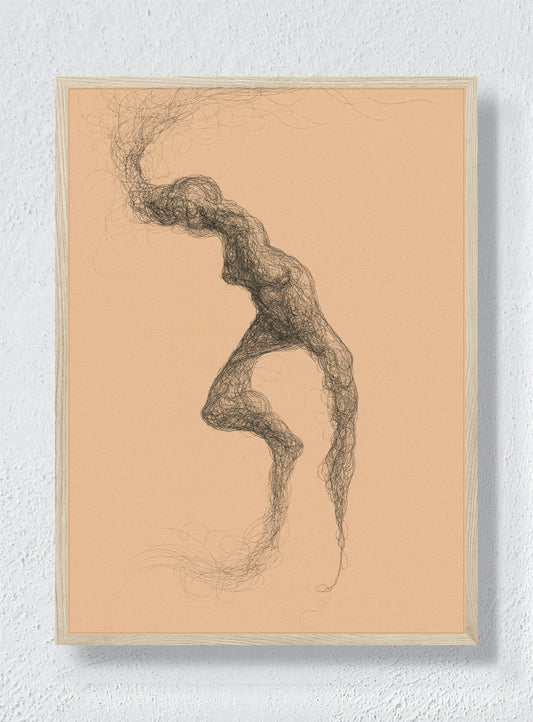 A BODY DRAWN FROM STATIC - Natural Frame