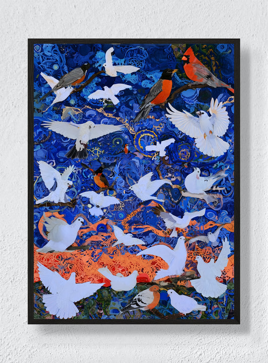 A CHORUS IN BLUE - Black Frame