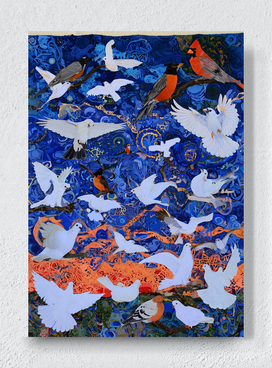 A CHORUS IN BLUE - Unframed canvas