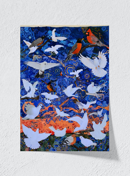 A CHORUS IN BLUE - Unframed