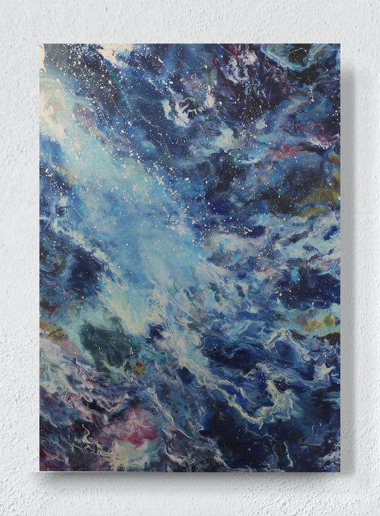 A COLLAPSE OF LIGHT INTO WATER - Unframed canvas