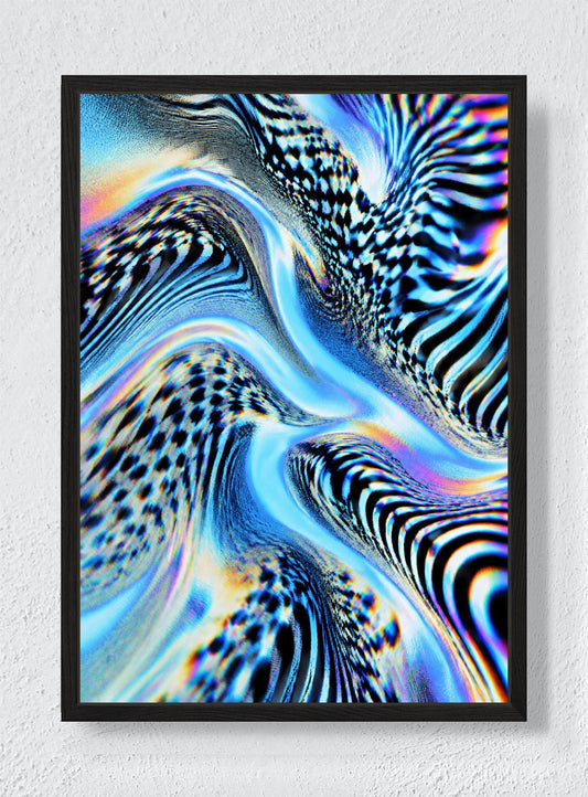 A CURRENT UNDER THE SIGNAL - Black frame canvas