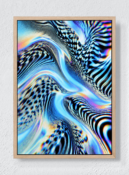 A CURRENT UNDER THE SIGNAL - Natural frame canvas