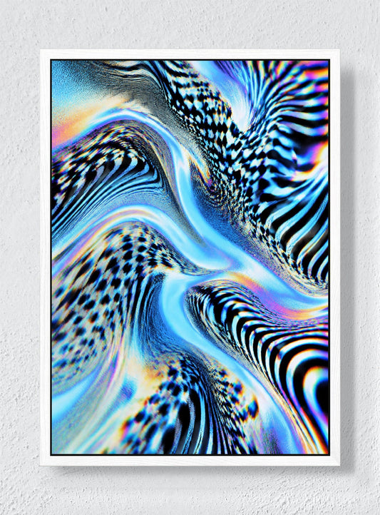 A CURRENT UNDER THE SIGNAL - White frame canvas