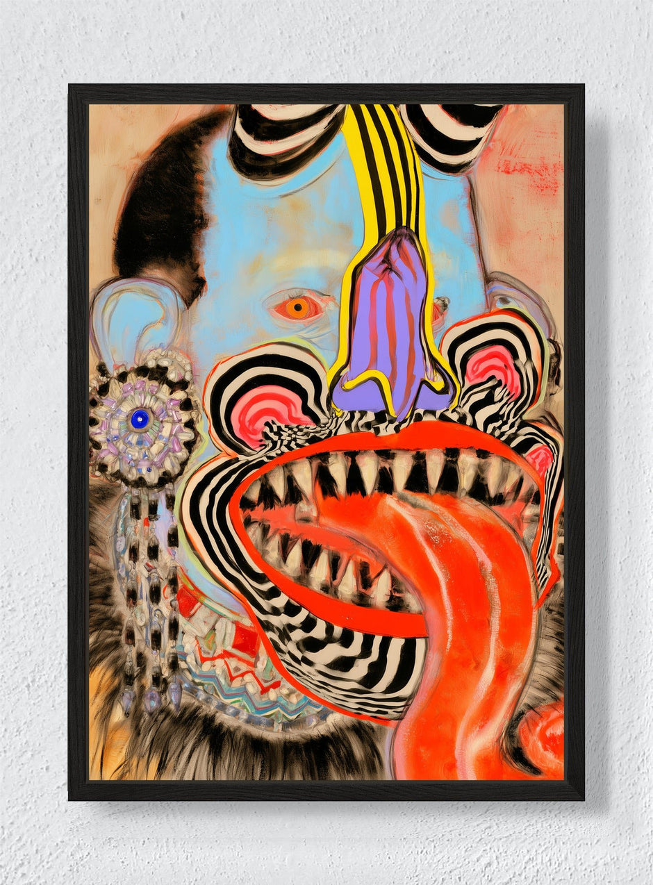 A FACE FULL OF NOISE - Black frame canvas