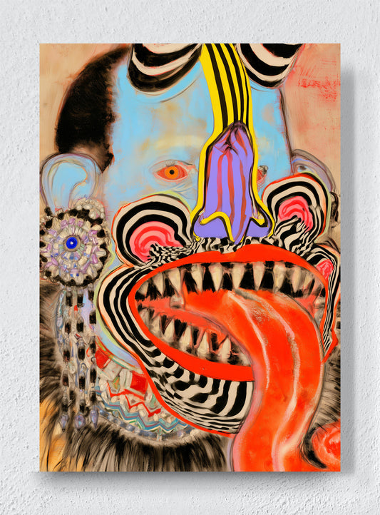 A FACE FULL OF NOISE - Unframed canvas