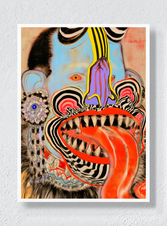 A FACE FULL OF NOISE - White Frame