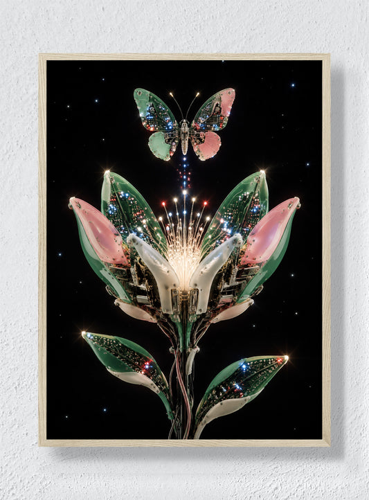 A FLOWER BUILT FROM LIGHT - Natural Frame
