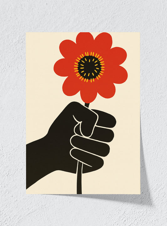 A FLOWER OFFERED IN THE DARK - Unframed