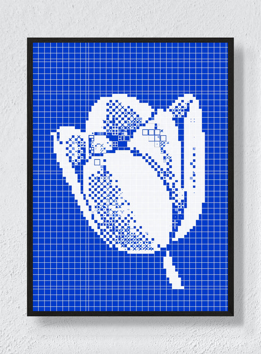 A HEART IN THE GRID - Black Frame