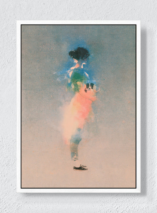 A LITTLE LESS CERTAIN - White frame canvas