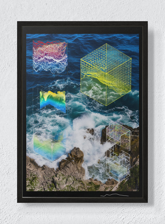 A MAP OF THE UNKNOWN - Black frame canvas