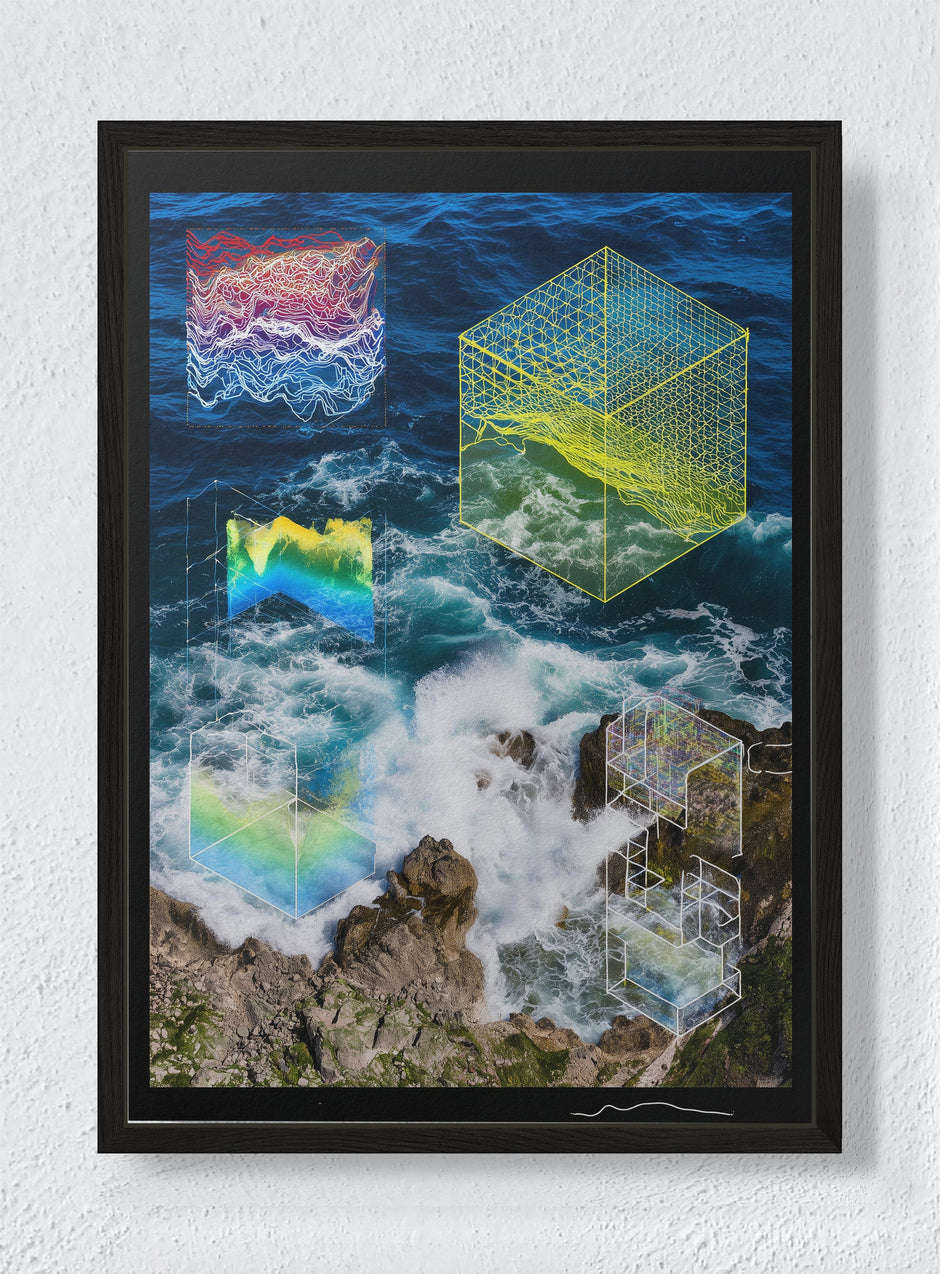 A MAP OF THE UNKNOWN - Black frame canvas