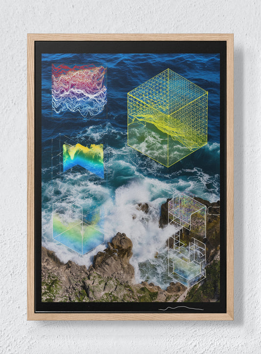 A MAP OF THE UNKNOWN - Natural frame canvas