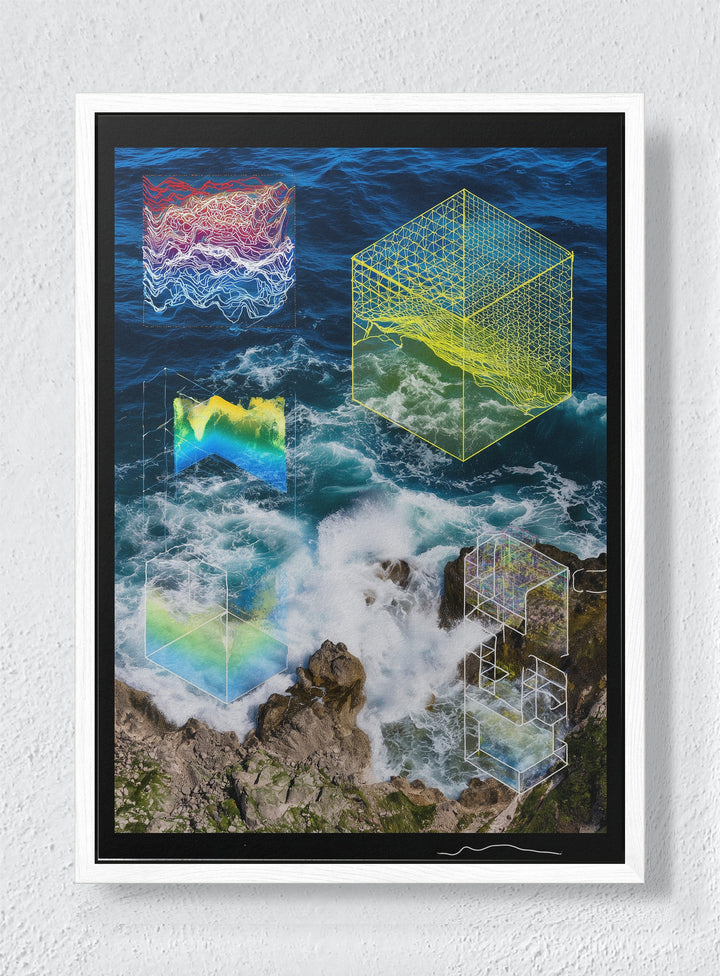 A MAP OF THE UNKNOWN - White frame canvas