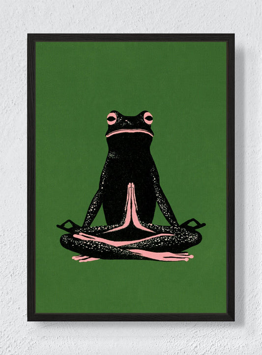 A MOMENT OF FROG - Black frame canvas